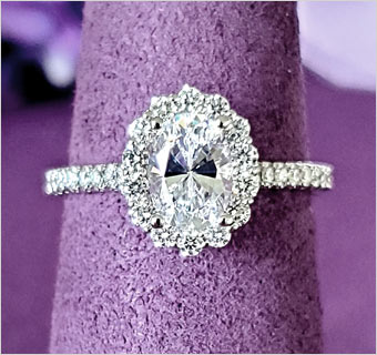 LILY ROSE OVAL DIAMOND RINGS at Midtown Jewelers