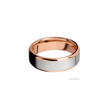 14K Rose Gold with Polish , Polish Finish and 14K White Gold Inlay