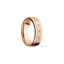 14K Rose Gold with Satin , Polish Finish
