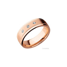 14K Rose Gold with Satin , Polish Finish