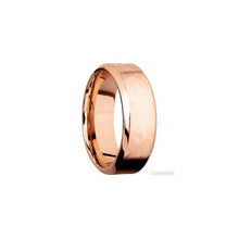 14K Rose Gold with Hammer , Polish Finish
