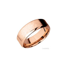 14K Rose Gold with Hammer , Polish Finish
