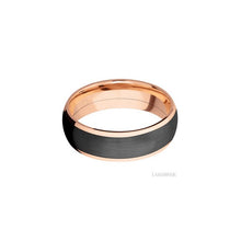 14K Rose Gold with Polish Finish and Zirconium Inlay