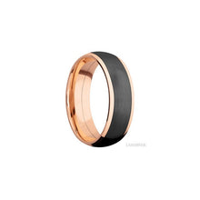 14K Rose Gold with Polish Finish and Zirconium Inlay
