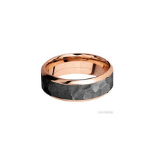 14K Rose Gold with Polish Finish and Zirconium Inlay