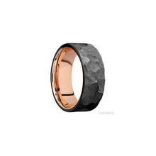 Zirconium with Rock Finish and 14K Rose Gold