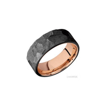 Zirconium with Rock Finish and 14K Rose Gold