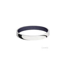 14K White Gold with Polish Finish and Crushed Orchid