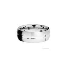 14K White Gold with Polish , Satin Finish