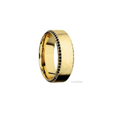 14K Yellow Gold with Hammer , Polish Finish