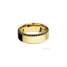 14K Yellow Gold with Hammer , Polish Finish