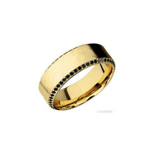 14K Yellow Gold with Hammer , Polish Finish