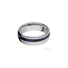 Titanium with Bead , Bead Finish and Blue Tiger Eye Inlay