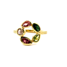 Colorful Gemstone Ring - Gold Vermeil