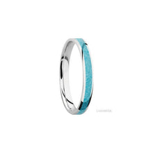 Cobalt Chrome with Polish Finish and Turquoise Inlay
