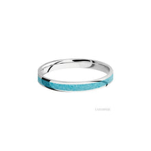 Cobalt Chrome with Polish Finish and Turquoise Inlay