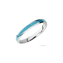 Cobalt Chrome with Polish Finish and Turquoise Inlay