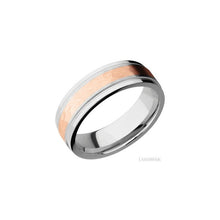 Cobalt Chrome with Hammer , Polish Finish and 14K Rose Gold Inlay