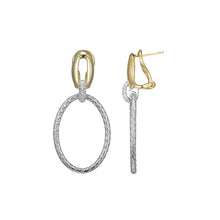 Sterling Silver Classic Mesh Oval Drop Earring