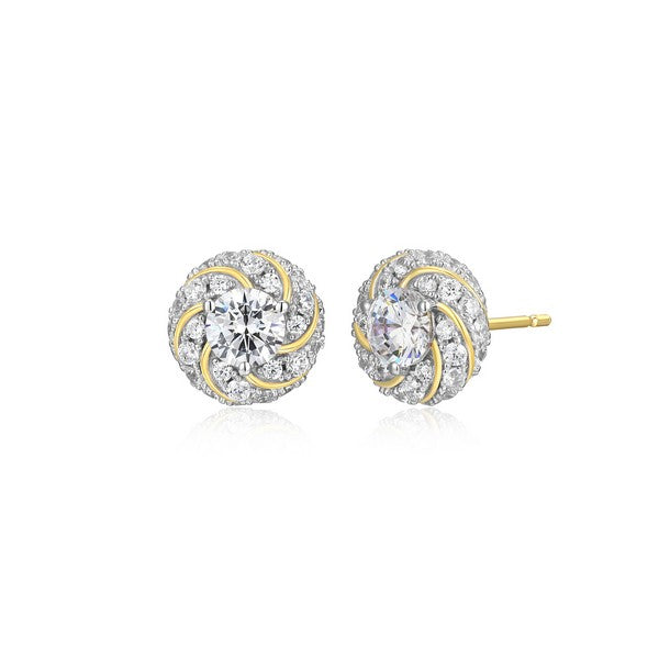 ピアス LESS IS MORE silver earrings 1002 Silver Stud Earrings 10mm Square Crystal | Simply Whispers