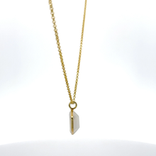 Elegant Hexagonal Rainbow Moonstone Pendant Necklace In 18k Gold Vermeil