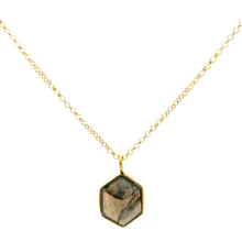 Elegant Hexagonal Pendant Necklace-Gold Vermeil