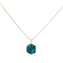Elegant Turquoise Pendant Necklace - Gold Vermeil