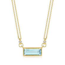 Sterling Silver Skye Genuine Sky Blue Topaz and Cubic Zirconia Necklace