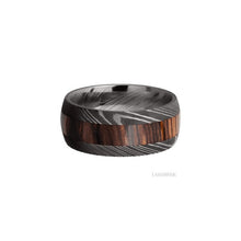 Damascus with Acid Finish and Cocobolo Inlay