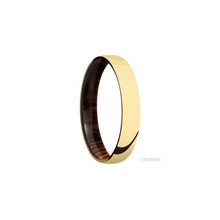 14K Yellow Gold with Polish Finish and Cocobolo