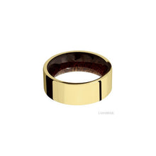 14K Yellow Gold with Polish Finish and Sapele