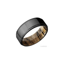 Zirconium with Crosssatinblack , Polish Finish and Spalted Tamarind