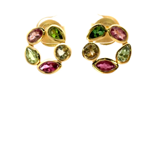 Colorful Gemstone Earrings - Gold Vermeil