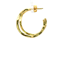 Elegant Gold Vermeil Twist Earrings