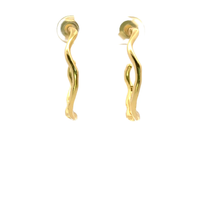 Elegant Gold Vermeil Twist Earrings
