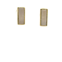Elegant Gold Vermeil and Rainbow Moonstone Earrings