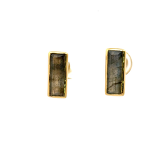 Elegant Gold Vermeil and Labradorite Earrings