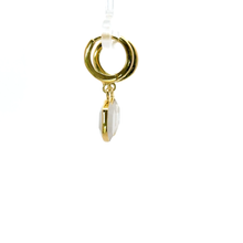 Elegant Rainbow Moonstone Earrings In Gold Vermeil