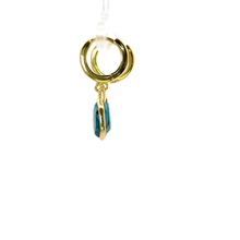 Turquoise Drop Earrings In 18k Gold Vermeil