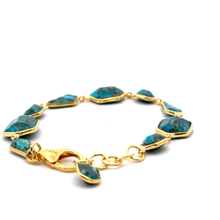 Elegant Turquoise Bracelet - Gold Vermeil