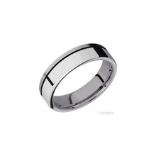 Tantalum with Bead Finish and Sterling Silver Inlay