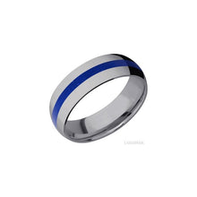Tantalum with Polish Finish and Lapis Inlay