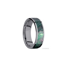 Tantalum with Polish Finish and Black Mother of Pearl Inlay