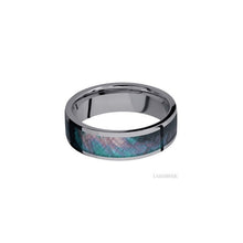 Tantalum with Polish Finish and Black Mother of Pearl Inlay