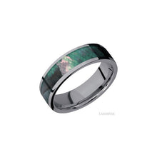 Tantalum with Polish Finish and Black Mother of Pearl Inlay