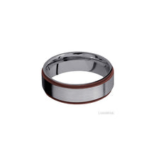 Tantalum with Satin Finish and Crimson Inlay