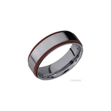 Tantalum with Satin Finish and Crimson Inlay