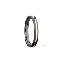 Zirconium with Satin Finish and 14K Rose Gold Inlay