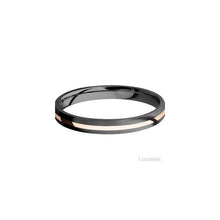 Zirconium with Satin Finish and 14K Rose Gold Inlay