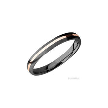 Zirconium with Satin Finish and 14K Rose Gold Inlay